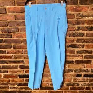 Gitano Vintage Blue Lightweight Pleated High Rise Waisted Pants Women's Size 32